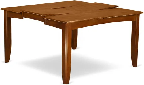 Miniatura 4 de East West Furniture PFPO5-SBR-C - Juego de mesa de cocina de 5 piezas para 4 personas, incluye una mesa de comedor cuadrada con hojas de mariposa