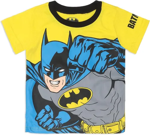 Miniatura 4 de Warner Bros. Batman - Conjunto de sudadera con capucha y pantalón con cremallera para niños pequeños y pequeños, gris oscuroamarillonegro
