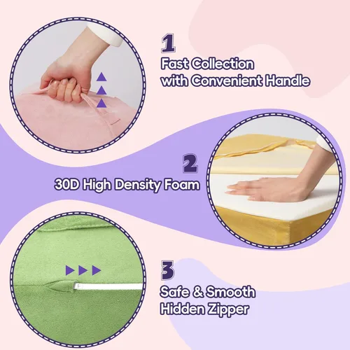 Miniatura 6 de Bloques de escalada de espuma de 4 piezas para niños pequeños, gimnasio de escalada para bebés con espuma de ultra alta densidad para gatear
