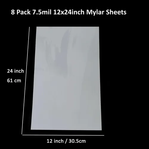 Miniatura 3 de Hojas de Mylar en blanco de 7.5 mil para plantillas, 8 piezas de 12 x 24 pulgadas, hojas de plantillas en blanco de PET translúcido lechoso