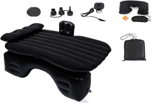 Onirii Colchón inflable de aire para automóvil, cama de asiento trasero con bomba de aire, portátil, grueso, portátil, para viajes, dormir, camping,