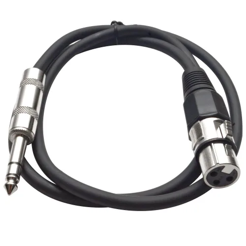 Miniatura 14 de Seismic Audio - SATRXL-F2 - Cable de conexión XLR naranja de 2 pies hembra a 1/4" TRS