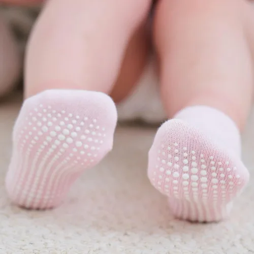 Miniatura 3 de Zaples - Calcetines altos hasta el tobillo para bebé con base antideslizante, unisex