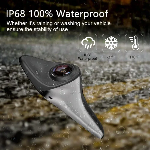 Miniatura 4 de CVBS Signals Cámara de punto ciego Cámara de visión lateral del coche IP68 impermeable 120 grados gran angular vista lateral espejo kit gris oscuro
