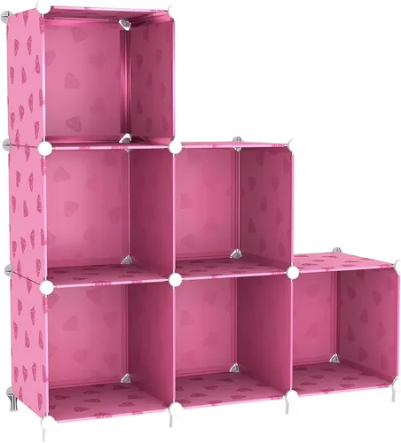 Miniatura 18 de UNKU Organizador de almacenamiento de cubos, 16 cubos organizadores de armario, estantes de almacenamiento, estantería apilable para bricolaje, Negro
