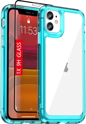 Miniatura 8 de Funda para iPhone 11: cubierta de teléfono a prueba de golpes de grado militar con protector de pantalla de vidrio templado, antiarañazos y Cristal