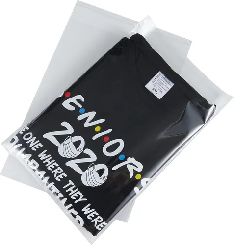 Miniatura 5 de LOOKSGO 50 bolsas de polietileno resellables de 9 x 12 pulgadas, bolsas transparentes autosellantes para embalaje de ropa y camisetas