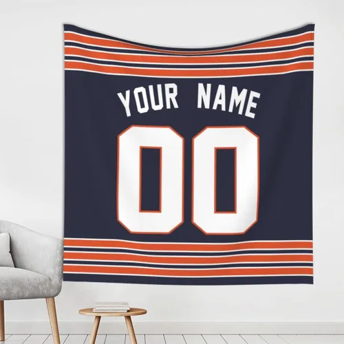 Miniatura 23 de Tapiz personalizado de fútbol americano personalizado con cualquier nombre, tapiz de 59 x 59 pulgadas, para colgar en la pared, gimnasio, deportes