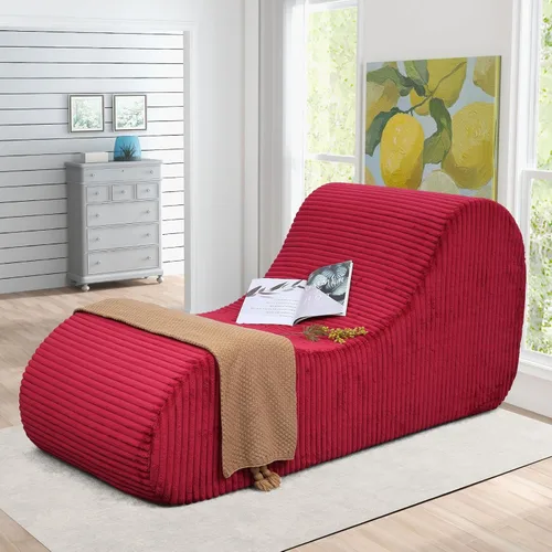 Miniatura 6 de Rattan Star Sofá de pana para interiores, sin hueso, de gran tamaño, esponja suave de alta densidad, color caqui