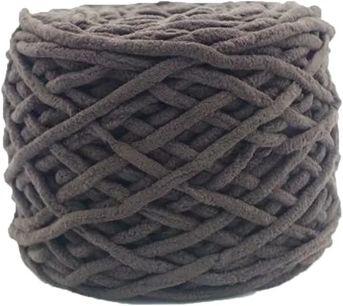 Miniatura 27 de Hilo de felpilla grueso y esponjoso, color negro, grueso, lavable, suave y cálido, hilo de punto a mano, hilo accesorio, 5.64 oz