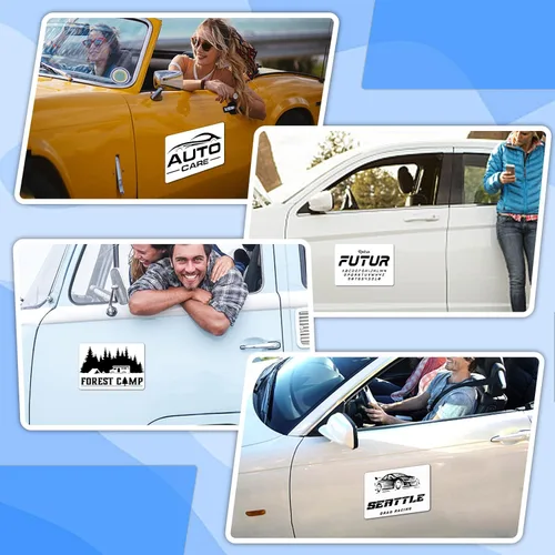 Miniatura 6 de Paquete de 4 imanes en blanco de 17 x 12 pulgadas con 50 mils, evita arañazos y abolladuras en el automóvil, esquinas redondeadas, imán