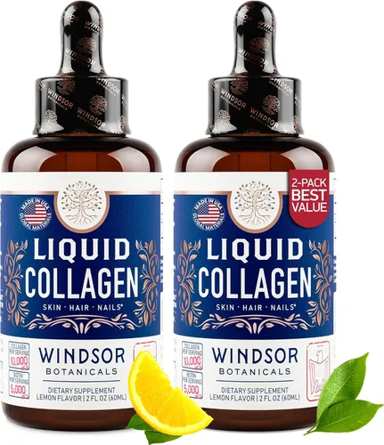 Suplemento concentrado de péptidos de colágeno líquido – 30,000 mcg de colágeno líquido hidrolizado para mujeres más biotina cabello, piel, soporte