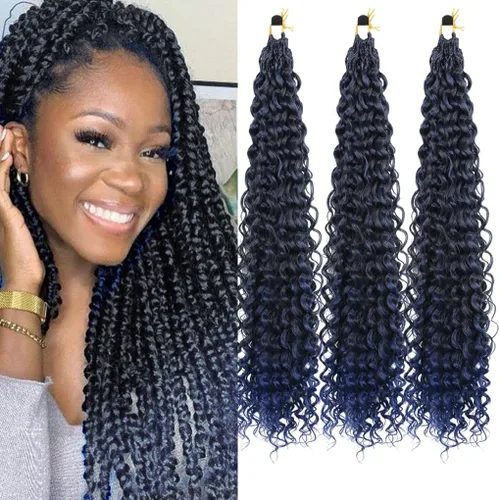 Miniatura 37 de 3 trenzas de ganchillo Passion Twist, cabello sintético preseparado para trenzar de 14 pulgadas, 3 paquetes de cabello trenzado pretrenzado