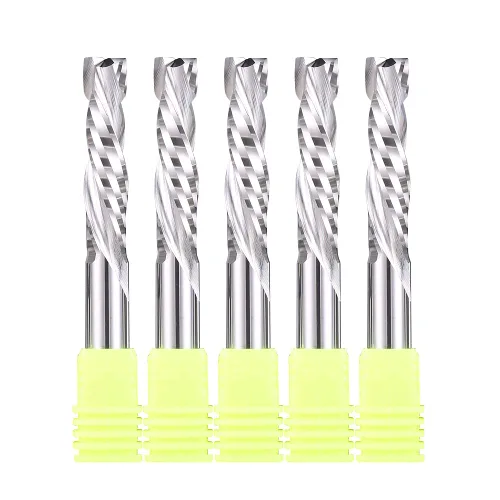 Miniatura 19 de Brocas de enrutador en espiral hacia arriba y abajo, broca de compresión de 1/4 de pulgada de diámetro de corte, 1 pulgada de longitud de corte