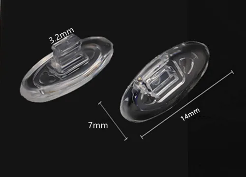 Miniatura 5 de Almohadillas para la nariz para gafas, 5 pares de lentes de repuesto para la nariz, protectores de nariz ovalados de silicona suave, almohadillas