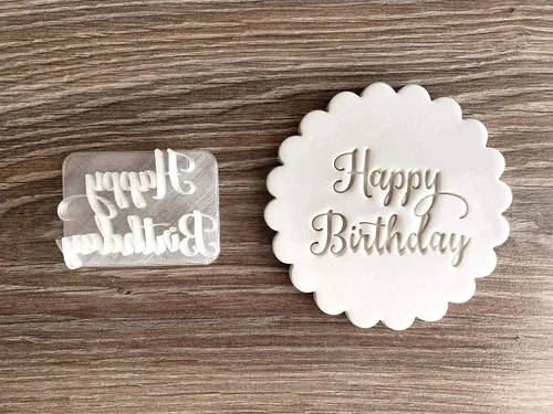 Miniatura 3 de Sello de fondant de feliz cumpleaños o sello de galletas glaseado de galletas