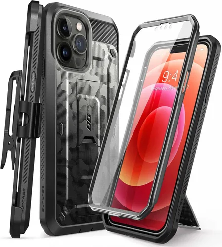 Miniatura 11 de SUPCASE Funda para iPhone 13 Pro Max con protector de pantalla (Unicorn Beetle Pro), [soporte integrado y clip para cinturón] Funda protectora