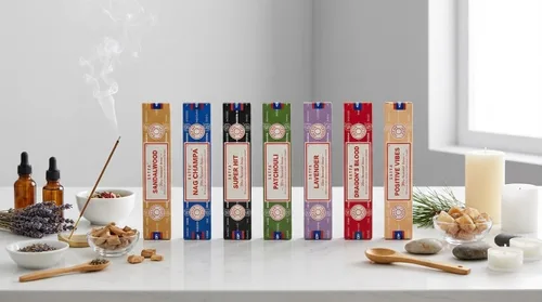 Miniatura 5 de Satya - Juego de regalo de incienso Nag Champa, éxito super, sangre de dragón, sándalo, pachulí, lavanda, vibraciones positivas, 15 g
