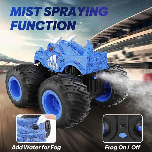 Miniatura 5 de BAODLON Coche Monstruo de Control Remoto, Camiones Monstruo RC de 2.4GHz Juguetes para Niños de 3 4 5 6 7 8 Años, Camión RC Todo Terreno Fuera