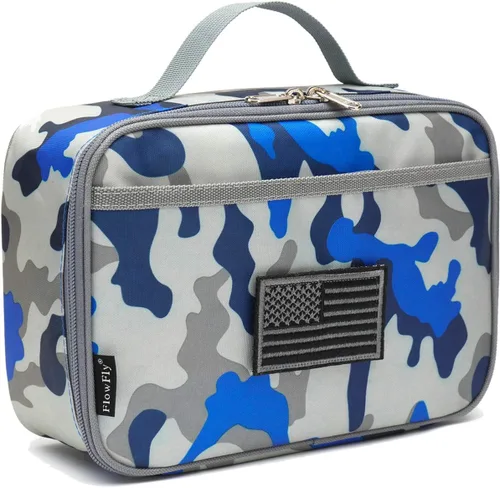 Miniatura 27 de FlowFly Lonchera para niños, bolsa suave aislada, mini hielera para el regreso a clases, kit de bolsa térmica para comidas, para niñas, niños, Avión