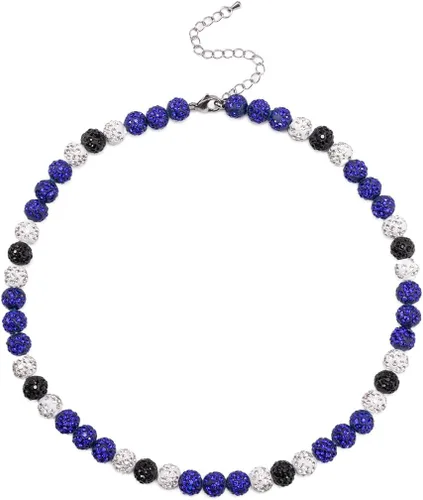 Miniatura 11 de Collar de béisbol – Collar de colección de hielo con cuentas de arcilla brillante con purpurina para hombres y niños, regalos geniales
