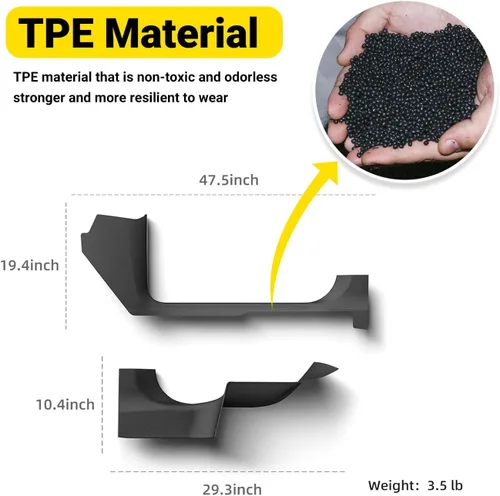 Miniatura 7 de PUOENI 2025 2026 Model Y Juniper Protector de Umbral de Puerta 4 PCS TPE Anti-Rayones Protector de Entrada de Puerta Delantera y Trasera para Tesla