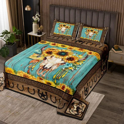 Miniatura 7 de Colcha de vaqueras occidentales para niños, tamaño individual, con estampado de piel de vaca rosa, decoración de habitación de niños y adultos