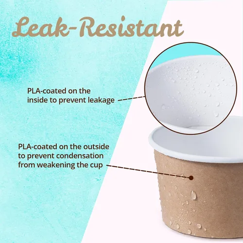 Miniatura 5 de MATICAN Vasos de papel para helado, 100 cuencos de postre desechables de 5.5 onzas para alimentos calientes o fríos, suministros de fiesta de 5.5