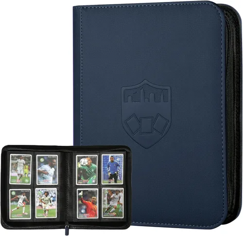 Miniatura 20 de GERMUN Carpeta de tarjetas de poliuretano, 16 bolsillos, carpetas de soporte premium para más de 1000 tarjetas, álbum de bolsillo de doble cara
