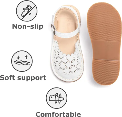 Miniatura 175 de THEE BRON Sandalias cómodas para niñas, zapatos para niños, sandalias rellenas