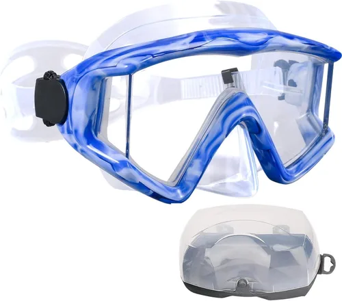 Miniatura 12 de Máscara de buceo Anti-niebla Natación Snorkel máscara adecuada para adultos Buceo Natación Snorkel Gafas Máscaras Lentes negro-azul
