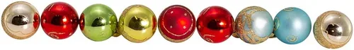 Miniatura 4 de Kurt Adler Petite Treasures - Juego de 9 adornos navideños de bolas multicolor de 1 pulgada (C1899)