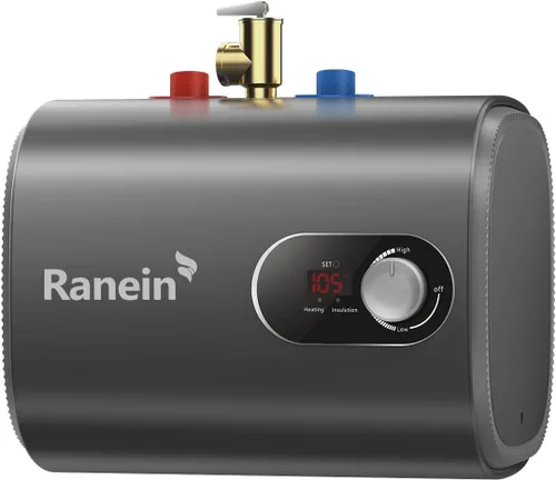 Gen II Ranein - Calentador de agua eléctrico de 2.5 galones, 120 V, agua caliente instantánea para punto de uso, fácil instalación, diseño compacto