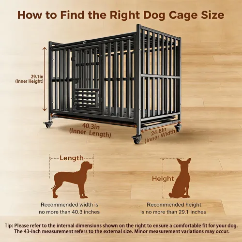 Miniatura 2 de Jaula para Perros de Servicio Pesado, Jaula Indestructible a Prueba de Escape para Perros con Alta Ansiedad, Perrera de 3 Puertas con 4 Ruedas