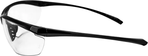Miniatura 3 de Global Vision Lieutenant Wraparound - Gafas de sol de seguridad para motocicleta ANSI Z87.1 y MIL-PRF-32432, marco negro Lente Transparente