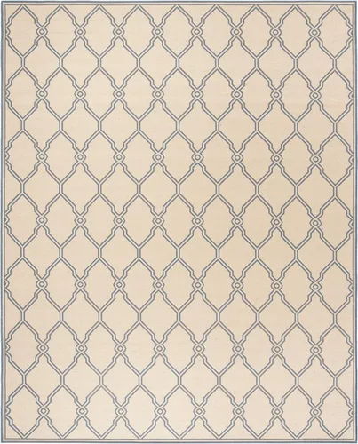 Miniatura 3 de SAFAVIEH Alfombra lavable para exteriores Linden Collection - 8 x 10 pies, crema y azul, no desprende pelusa y fácil de limpiar, ideal para patio