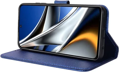 Miniatura 5 de Funda para Xiaomi Poco M4 Pro 4G Funda de cuero, Funda para Xiaomi Poco M4 Pro 4G 2201117PI 2201117PG Funda de cuero PU Flip Cover Azul