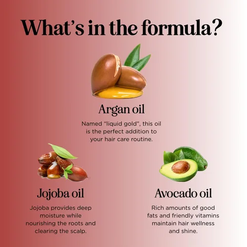 Miniatura 5 de Champú de aceite de argán para cabello seco - Champú sin sulfato para cabello dañado y encrespamiento con aceite de argán para el cabello - Champú
