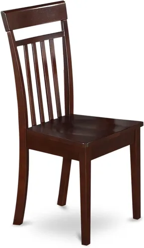 Miniatura 4 de East West Furniture AANCA5-MAH-W Juego de mesa de comedor de 5 piezas incluye una mesa de cocina redonda con pedestal y 4 sillas de comedor, 36 x 36
