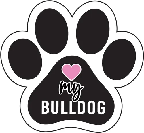 Miniatura 11 de Love My Dog Bleed Paw Print Dog - Imán para nevera y taquilla (imán de huella de perro) (Pitbull)