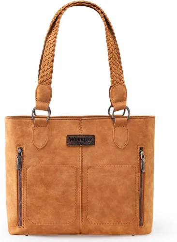 Miniatura 10 de Wrangler Bolso de mano desgastado para mujer, bolso occidental con múltiples bolsillos, bolso de mano y bolso de hombro
