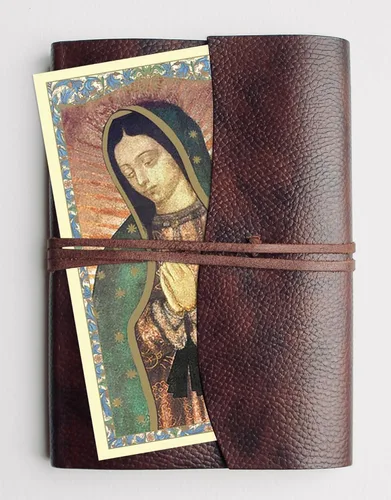 Miniatura 3 de Pulsera Virgen María - con tarjeta de oración de Nuestra Señora de Guadalupe, Oración del Señor Pulsera de madera de corazón Nuestra Señora