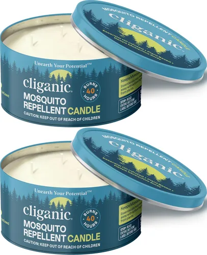 Miniatura 7 de Cliganic Vela repelente de mosquitos natural (grande de 22 onzas), citronela, sin DEET, aceite esencial infundido para exteriores, campamento, quema