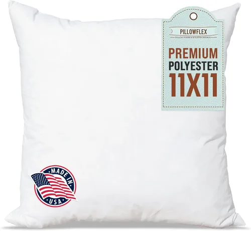 Almohadón Pillowflex, relleno de fibra de poliéster prémium, lavable a máquina, hecho en EE. UU.