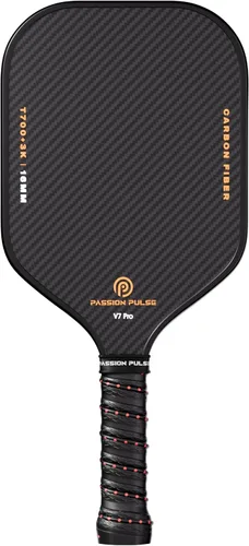 Miniatura 2 de V7 Pro Pala de Pickleball – Palas de Pickleball de Fibra de Carbono Cruda 3K con Núcleo de Polipropileno de 16mm, Mango 3D PulseGrip – Raquetillas