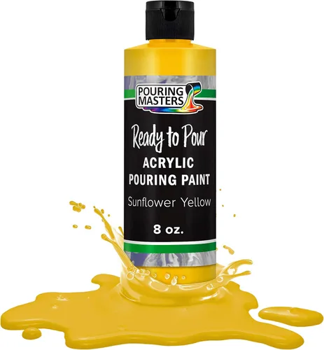 Pouring Masters Caribbean Blue - acrílico listo para verter pintura – Premium 907 gr (32 onzas) pre-mezclado a base de agua – para lienzo, madera,