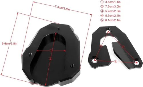 Miniatura 5 de Almohadilla de extensión para soporte de motocicleta, placa de soporte lateral de repuesto para Tiger 900 Tiger 900GT 2020-2025 Tiger 900 Plateado