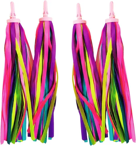 Miniatura 10 de Colorido bicicleta Streamer niñas niños bicicleta borla cinta manillar scooter serpentinas 2 pares 32 bandas