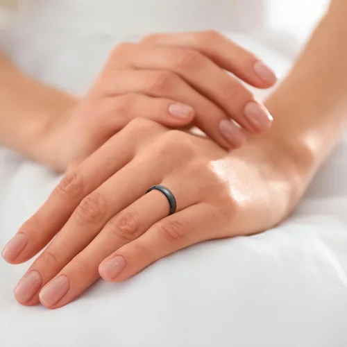 Miniatura 124 de King Will Alianza de boda de carburo de tungsteno para hombres y mujeres, anillos de promesa para parejas abovedados de alto pulido