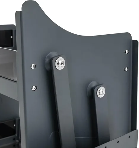 Miniatura 4 de Estante desplegable para gabinete, organizador superior de almacenamiento de armario de pared de cocina con 2 niveles, organizador de estante